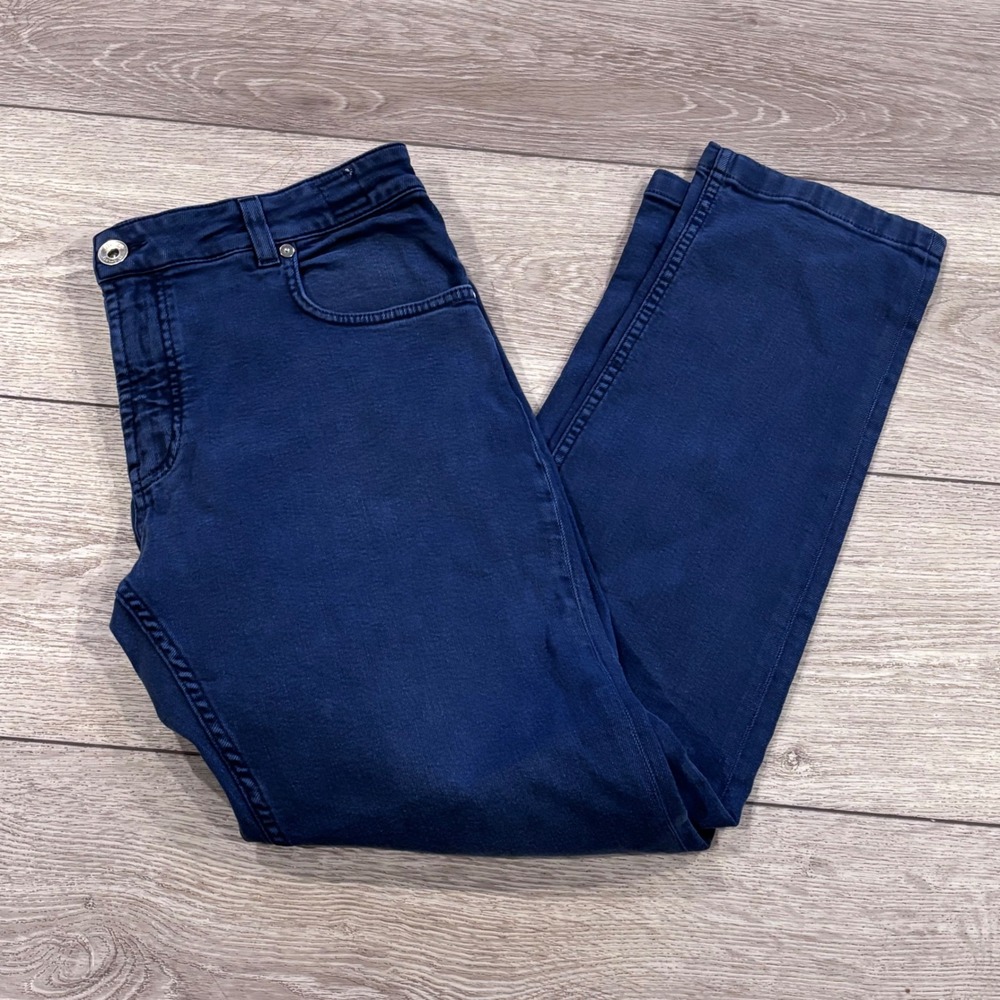 Eleventy Platinum Jeans Mens 34 Dark Blue Straight Leg Stretch Made in Italy